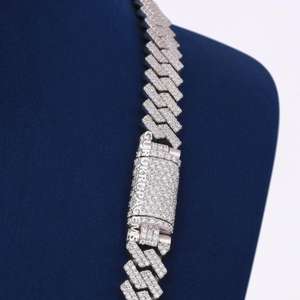 Collar de Joyería Fina de Plata de Ley 925 con Diamante Cultivado en Laboratorio, Cadena de Lujo para Hombre y Mujer, Estilo Moderno, Regalo de Boda - Product Image 4