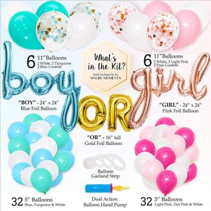 Loloajoy Baby Shower Party Decoration Supplies Pink and Blue Balloons Boy or Girl Gender Reveal Supplies Welcome baby Party Deco