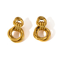 CAIOOCHE Boucles d'Oreilles en Acier Inoxydable Bijoux Fantaisie Mode Prix d'Usine pour Femme et Fille