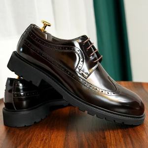 Zapatos Oxford de Hombre con Cordones, Estilo 2026, Diseño a Cuadros, Parte Superior de Cuero Vacuno, Entresuela de Goma, Cómodos y Antideslizantes - Product Image 6