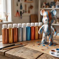 Ensemble de peinture acrylique 60 ml, non toxique, lavable, couleurs vives, peinture pour artistes, pour enfants, école, cours d'art