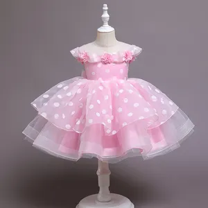 Милое пушистое платье для девочки с бантом на день рождения платье принцессы Детское розовое летнее платье для девочки для прополки