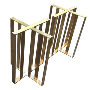 أرجل طاولة من الخشب الصلب مع قاعدة نحاسية، أرجل طاولة للبلاط السيراميك، أرجل طاولة شاي من الرخام، أرجل طاولة ذهبية من الفولاذ المقاوم للصدأ - Product Image 5