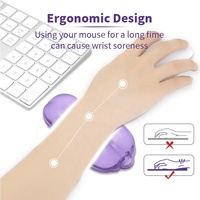 Tapis de souris transparent en gel, forme d'ours de dessin animé, motif cristal à changement progressif, Kawaii, résistant à l'eau, avec repose-poignet, pour le gaming, la maison et le bureau
