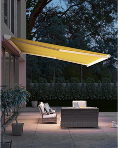 Modern <strong>Retractable</strong> Electric Awning with White Aluminum Frame Garden <strong>Canopy</strong> for Window Terrace <strong>Patio</strong> Outdoor Windscreen - Product Image 3