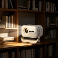 Projecteur intelligent Android 14 1080P 400 ANSI Lumens avec autofocus et correction automatique de la distorsion trapézoïdale, Android 14, Wi-Fi, Bluetooth, décodage 4K pour le divertissement à domicile