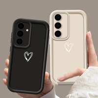 Coque Simple Love en TPU pour Samsung Galaxy A16 A15 A55 A56 A54 A35 A14 A53 A26 A52 5G S25 S24 S23 Ultra S22 Plus S24 FE