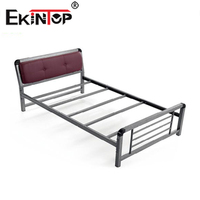 Lit superposé convertible et pliable avec échelle, escalier et rangement, structure en fer pour hôtel, école et usage domestique