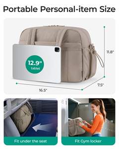 Vente en gros de sac de sport léger unisexe bagage à main tendance Puffy Duffle Weekender résistant à l'eau voyage poche mouillée fermeture à glissière épaule - Product Image 3