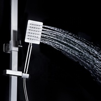 Ensemble de douche en laiton de luxe mural Surface polie robinet robinet de salle de bain à jet de pluie doux Kits de robinets Conjunto De Ducha