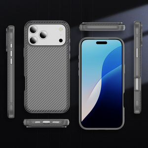 <span class=keywords><strong>Cover</strong></span> <span class=keywords><strong>rigida</strong></span> in fibra di carbonio custodia del telefono per <span class=keywords><strong>iPhone</strong></span> 17 <span class=keywords><strong>Pro</strong></span> Max 16E 15 14 Plus 17 Air 13 12 <span class=keywords><strong>11</strong></span> Soft TPU Anti-caduta del telefono - Product Image 2