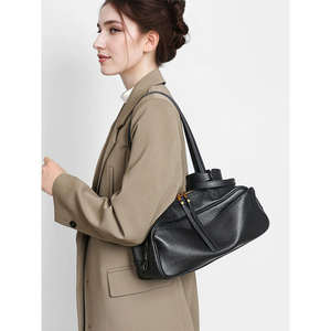 New denim zipper shoulder bag with large capacity, casual and fashionable polyester zipper - Product Image 4