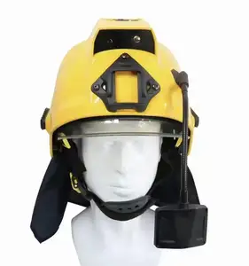 명령 소프트웨어 VMS가있는 4G 라이브 스트리밍 소방 헬멧 ABS 화재 방지 IR 열 화상 카메라 SOS 경고