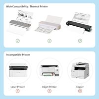 Rouleau de Papier Thermique A4 8,5"x11" pour Imprimante Thermique, Format A4, Séchage Rapide pour Documents en Continu et Notes d'Étude