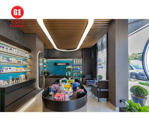 Bespoke High-End Cosmetic Store Interior Fit-out Luxury Sintered Stone Display Counter Design-to-Production Solution - Product Image 3