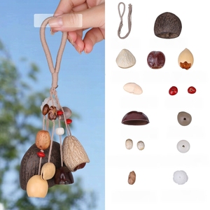 Wholesale DIY Assorted Natural Fruit Shell <b>Wind</b> ChimeKit For Ethnic Handicraft Backpack Car Rearview Mirror Hanging Pendant - Product Image 5