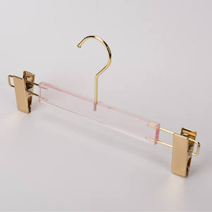 מותאם אישית נצנצים ילדים ברור פלסטיק ורוד אקריליק מעיל פרספקס חולצה שקוף מכנסיים בד קולב - Product Image 3