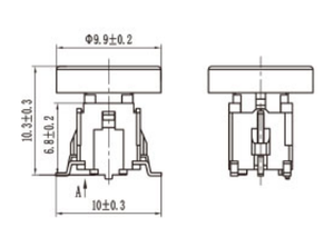 Chiếu sáng Tactile chuyển đổi đèn Series 6*6 LED được xây dựng trong loại ánh sáng <span class=keywords><strong>tact</strong></span> chuyển đổi - Product Image 4