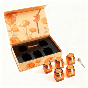 Boîte cadeau personnalisée pour <span class=keywords><strong>miel</strong></span> avec fermeture magnétique, style premium, boîtes pliables avec logo de marque imprimé pour marque de luxe - Product Image 4