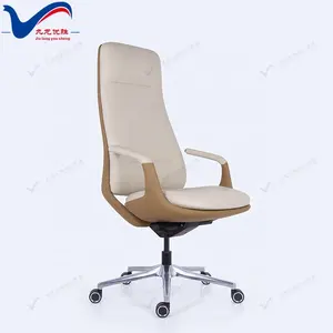 Elegante Serie Ergonomische Ceo Bureaustoel Hoge Rug Executive Bureaustoel Aluminium Roterende Conferentiestoelen