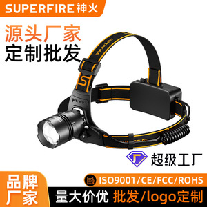 Linterna frontal Superfire Zoom de 36W LED recargable de alto brillo con batería 21700 para uso en exteriores - Product Image 5