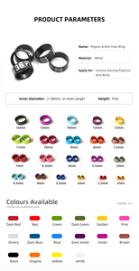 Geshifneg China Leveren Groothandel Custom 3Mm Rode Duif Vogel Been Banden Of Been Ring Voor Vogels India - Product Image 6