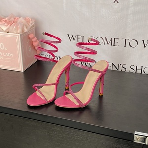 Nuevos Tacones Altos Estilo Serpiente Verano 2026, Estilo Ciberpunk y Hada, Tacones de Aguja Envolventes, Zapatos de Mujer para Exteriores de Tacón Extra Alto, Venta al por Mayor - Product Image 3