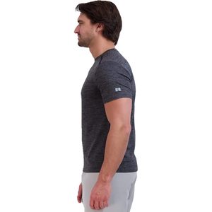 เสื้อยืดสำหรับผู้ชาย Dri-Power สำหรับเล่นกีฬาแขนสั้นทรงหลวมสีพื้นสำหรับยิมวิ่งผ้าฝ้าย/เส้นใยไม้ไผ่ - Product Image 4