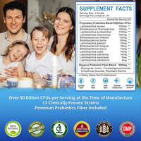 Poudre prébiotique hydrosoluble en vrac de 50 milliards de UFC, 13 souches, marque privée OEM, pour la santé intestinale, fabriquée en Chine