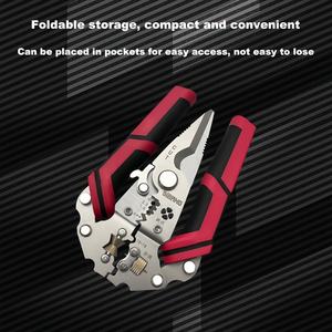 Katlanabilir saplı düz uçlu sac makaslar; Sıyırma ve sıkma telleri için çok fonksiyonlu makaslar. - Product Image 3