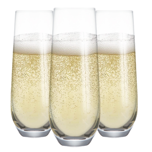 Flûtes à <span class=keywords><strong>champagne</strong></span> en plastique incassable <span class=keywords><strong>de</strong></span> 9 oz avec bordure or rose, design personnalisé, 100 % résistantes aux chocs, réutilisables, sans pied - Product Image 1
