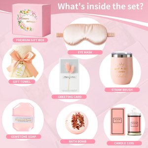 <span class=keywords><strong>Panier</strong></span> <span class=keywords><strong>Cadeau</strong></span> Spa pour Elle avec Carte, Gobelet, Bougie Parfumée, Masque pour les Yeux, Couverture - Cadeaux <span class=keywords><strong>d</strong></span>'Anniversaire Idéaux pour les Femmes - Product Image 2