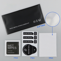 Kit d'outils de nettoyage pour protecteur d'écran, nettoyant sec et humide, absorbeur de poussière, outil d'installation pour protecteur d'écran en verre de téléphone