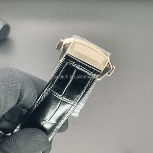 Montre Jacob à quartz à cadran rotatif en or rose noir de 44 mm pour homme, luxe, sport, mode, avec bracelet en cuir de vachette, boîtier rond, largeur du bracelet de 22 mm - Product Image 5