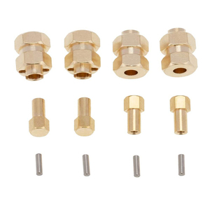 4 Piezas de Cubos de Rueda Hexagonales Extendidos de Vinilo Dorado de 7mm y 8mm de Grosor para Coche RC Crawler <span class=keywords><strong>AXIAL</strong></span> <span class=keywords><strong>SCX24</strong></span> 1/24 +5mm Controlados por Aplicación de 3 Canales - Product Image 2