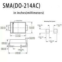 Série SMA SMAJ5.0A/6.0A/6.5A/7.0A/15A SMAJ12CA 12V 400W DO-214AC bidirectionnel unidirectionnel SMD TVS DIODE
