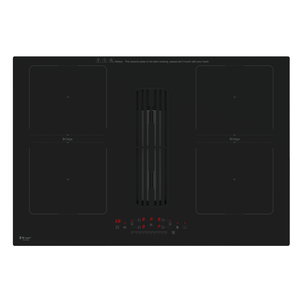 Table <span class=keywords><strong>de</strong></span> <span class=keywords><strong>cuisson</strong></span> à induction encastrable avec hotte 76 cm 7400 W, <span class=keywords><strong>aspiration</strong></span> ultra-élevée et séparation des fumées d'huile - Product Image 3