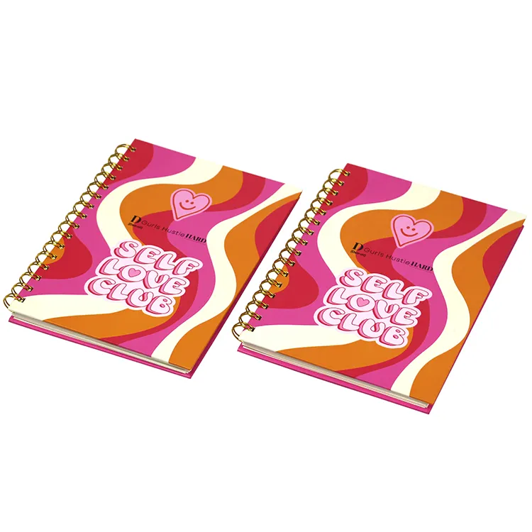 Kustom notebook Spiral diatur halaman garis dengan desain Anda pada penutup