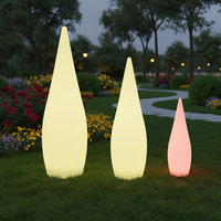 Lampadaires LED à lumière variable pour l'extérieur lampadaire lumineux en forme de goutte d'eau pour la décoration de la cour et du jardin de l'hôtel et du restaurant