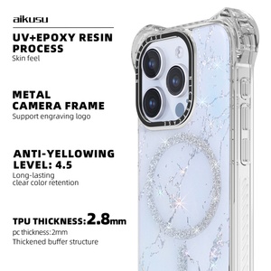 Coque de téléphone personnalisée antichoc AIKUSU avec finition époxy et support de charge sans fil pour iPhone 17, 16, 15 Series - Product Image 5