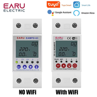 Compteur d'énergie intelligent 220V avec protection contre les fuites à la terre, relais de protection contre les surtensions et les sous-tensions, disjoncteur EAMPD-63