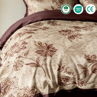 Parure de lit 4 pièces en coton 100% tissé 200 fils, blanc, doux et respirant, pour la maison