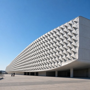 Panneau de revêtement de façade murale en aluminium sur mesure, revêtement extérieur géométrique pour bâtiment - Product Image 3