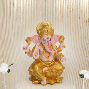 ガネーシャトランク神富レシン彫刻家の装飾風水ヒンズー教の神のモデルギフトのためのインドの仏の装飾 - Product Image 2