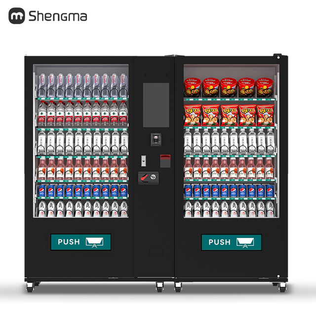 Custom Coin Operated Ic Card Operation Smart Fridge 24 Hour Vending Machine Shop Spiral Vending Machine