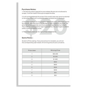 Professional High Security Print Scratch Cards With UV Invisible Ink and Sequential Number The Blonde Woman Lottery Card - Product Image 6