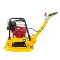 Compacteur à plaques vibrantes réversible de 126 kg, moteur Honda 5,5 ch, haute efficacité, travaux de terrassement et d'asphalte, force centrifuge de 25 kN