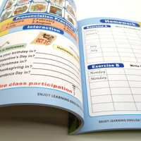 Cahiers d'exercices scolaires éducatifs de haute qualité, livres de calligraphie et de grilles croisées, impression avec reliure parfaite en carton
