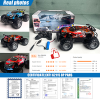 Voitures télécommandées à grande vitesse à l'échelle 1/14, camion monstre tout-terrain RC, véhicule électrique en alliage, jouets, voiture rechargeable R/C
