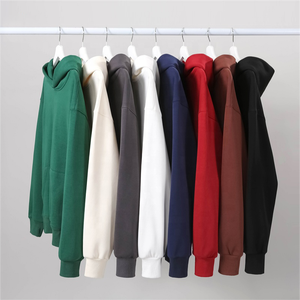 Sudaderas con capucha blancas personalizadas, transpirables, súper suaves, de gran gramaje, informales, para uso diario, extragrandes, al por mayor. - Product Image 1